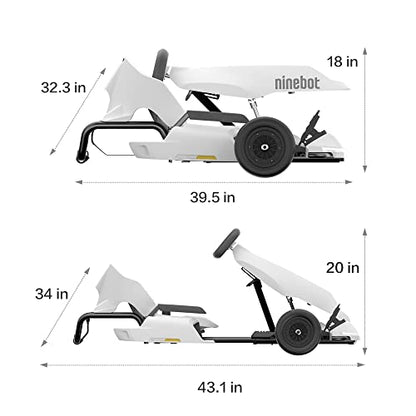 EXPIRED.  Segway Ninebot GoKart Kit, Outdoor Race Pedal Go Karting Car for Kids and Adults, Adjustable Length and Height, Ride on Toys