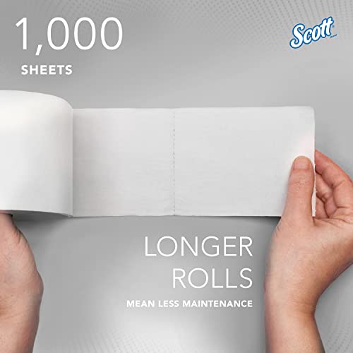 Scott Kimberly-Clark 4007 Essential Coreless High-Capacity Standard Roll Toilet Paper, 2-Ply, White, Pack of 36,000