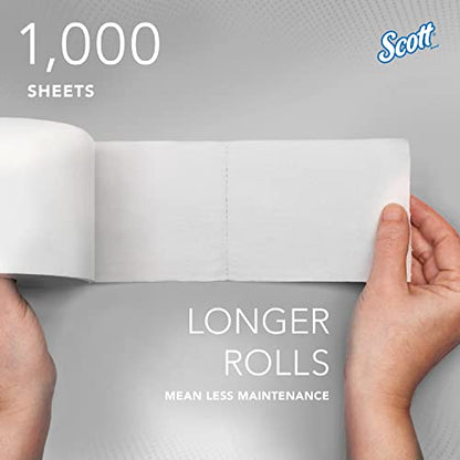 Scott Kimberly-Clark 4007 Essential Coreless High-Capacity Standard Roll Toilet Paper, 2-Ply, White, Pack of 36,000