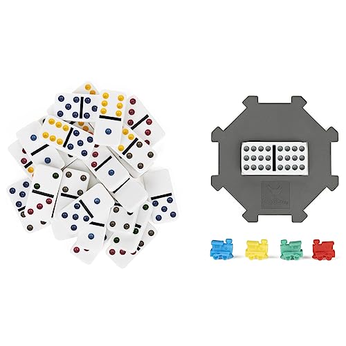 Spin Master Games Double Twelve Dominoes Set in Storage Tin, for Families and Kids Ages 8 and up