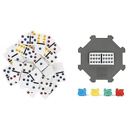 Spin Master Games Double Twelve Dominoes Set in Storage Tin, for Families and Kids Ages 8 and up