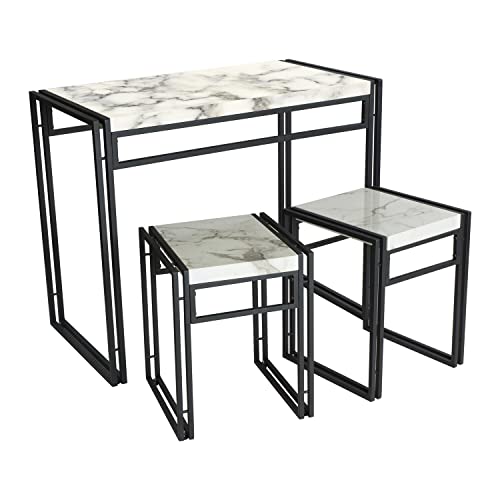 Atlantic Dining Table Set - 3 Piece Set in Marble PN82008039