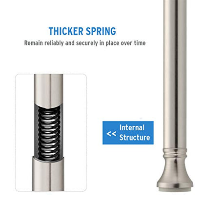 Amazer Spring Tension Curtain Rod, Small Curtain Rod - 26-42 Inches Rust-Resistance Doorway Curtain Rod, Nickel
