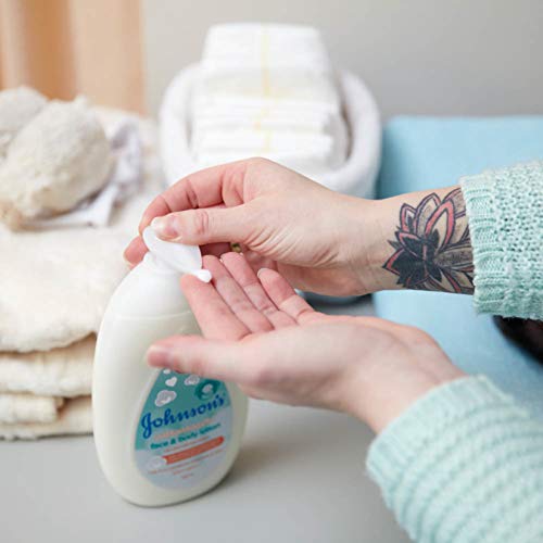 Johnson's CottonTouch Newborn Baby Face and Body Lotion, Hypoallergenic Moisturization for Baby's Skin, Made with Real Cotton, Paraben-Free, Sulfate-Free, Dye-Free, 27.1 fl. oz
