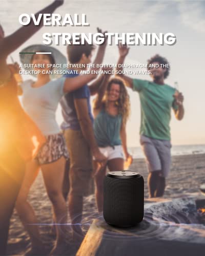 NOTABRICK Bluetooth Speakers,Portable Wireless Speaker with 15W Stereo Sound, IPX6 Waterproof Shower Speaker, Dual Pairs, Portable Speaker for Party Beach Camping