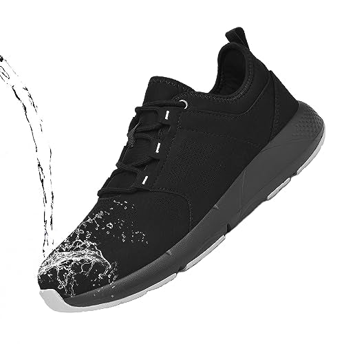 Waterproof Work Sneakers For Men Or Women Non Slip Work Shoes Lightweight Non Slip Anti Oil Black