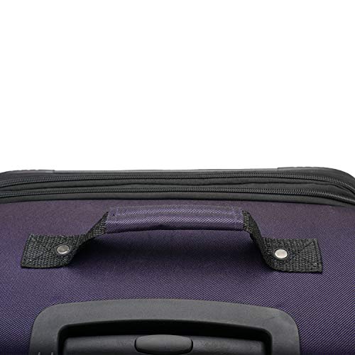 U.S. Traveler Aviron Bay Expandable Softside Spinner Wheels, Purple, 2 Piece Luggage