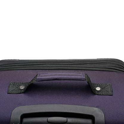U.S. Traveler Aviron Bay Expandable Softside Spinner Wheels, Purple, 2 Piece Luggage