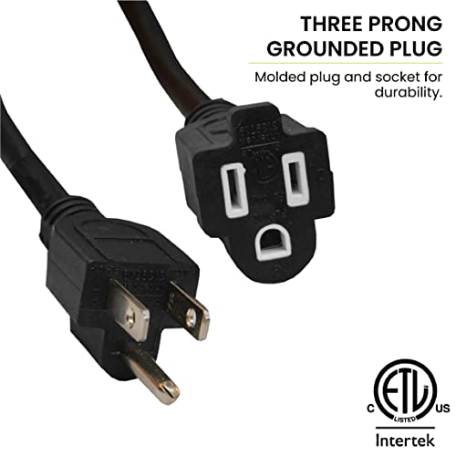 Go Green Power Inc. (GG-13800BK) 14/3 SJTW Outdoor Extension Cord, Black, 100 ft