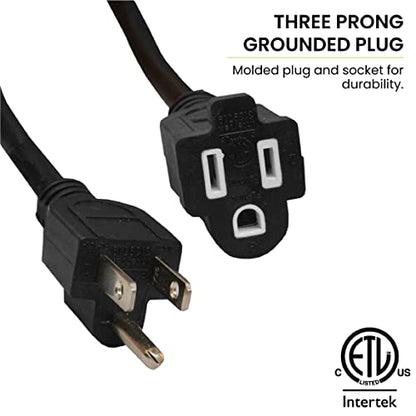 Go Green Power Inc. (GG-13800BK) 14/3 SJTW Outdoor Extension Cord, Black, 100 ft