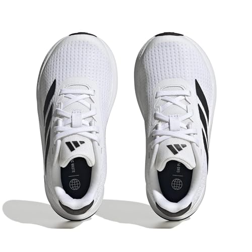 adidas Duramo SL Sneaker, White/Core Black/Grey, 11.5 US Unisex Little Kid