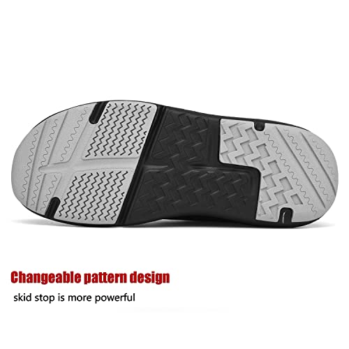 Waterproof Work Sneakers For Men Or Women Non Slip Work Shoes Lightweight Non Slip Anti Oil Black