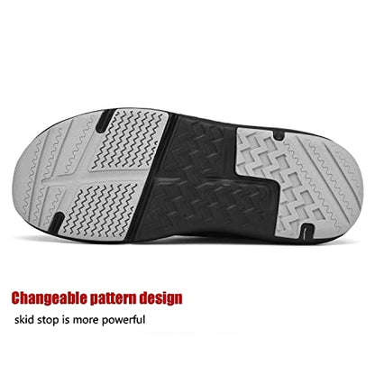 Waterproof Work Sneakers For Men Or Women Non Slip Work Shoes Lightweight Non Slip Anti Oil Black