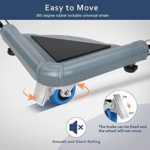 SPACECARE Mini Fridge Stand Furniture Dolly Mobile Roller with 4 Locking Wheels-Base Adjustable Refrigerator Washing Machine Stand Moving Cart- Appliance Dolly Cart Roller Pedestal -Grey