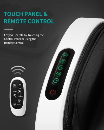 Nekteck Foot Shiatsu Massager, Calf Massage with Heat Therapy, Deep Kneading, Vibration, Compression Leg Massager for Home and Office Use (Remote Control)