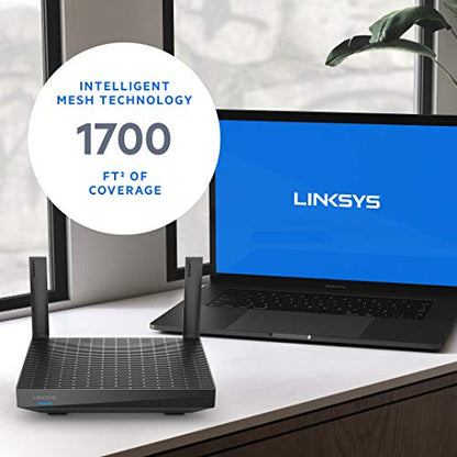 Linksys Mesh Wifi 6 Router, Dual-Band, 1,700 Sq. ft Coverage, 25+ Devices, Speeds up to (AX1800) 1.8Gbps - MR7350