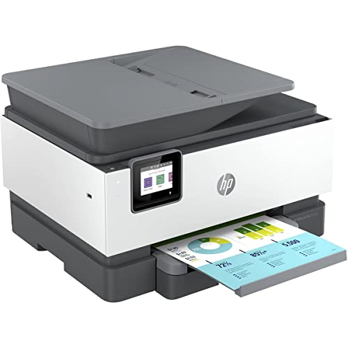 HP OfficeJet Pro 9015e Wireless Color All-in-One Printer with bonus 6 months Instant ink with HP+ (1G5L3A),Gray