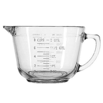 Anchor Hocking Batter Bowl, 2 Quart Glass Mixing Bowl, Non-Lidded