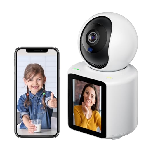 oneware Video Call Security Camera Indoor, Nanny Camera Baby Monitor Pet Camera,Two-Way Video,One-Touch Call,360-Degree View WiFi Camera for Home Security, Motion Tracking, IR Night Vision