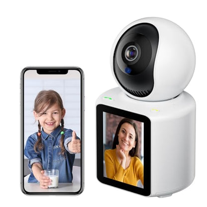 oneware Video Call Security Camera Indoor, Nanny Camera Baby Monitor Pet Camera,Two-Way Video,One-Touch Call,360-Degree View WiFi Camera for Home Security, Motion Tracking, IR Night Vision