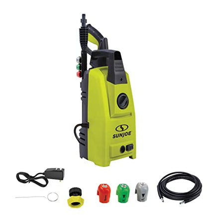 Sun Joe SPX1050 Electric Pressure Washer, W/ 3-Quick Connect Tips & 11.8 fl oz Foam Cannon, 10.5-Amp