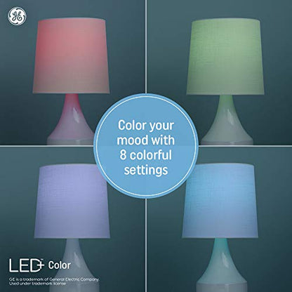 GE Lighting LED+ Color Changing Speaker LED Light Bulb with Remote, Multicolor + Soft White, A21 Standard Bulb