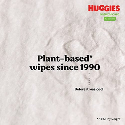 Huggies Natural Care Sensitive Baby Wipes, Unscented, Hypoallergenic, 99% Purified Water, 8 Flip-Top Packs (448 Wipes Total)