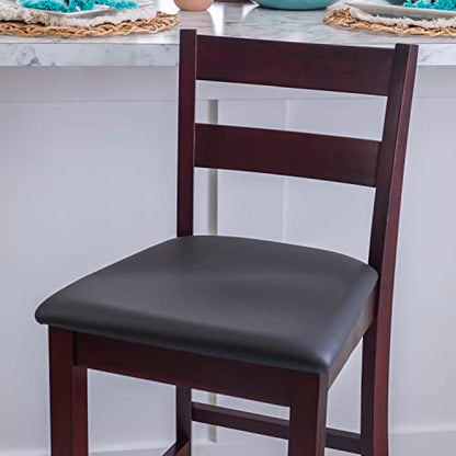 Linon Merlot Soho Armless Barstool Triena Stool, Bar Height