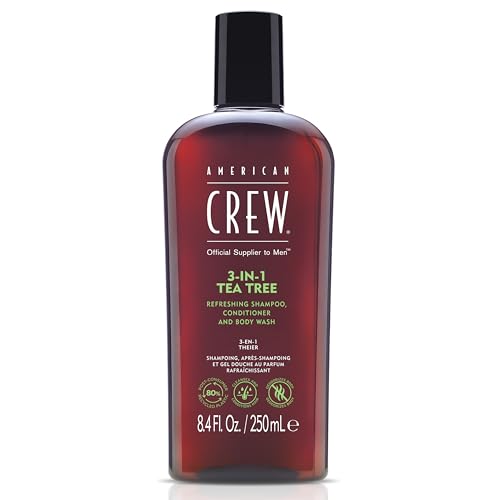 American Crew Shampoo, Conditioner & Body Wash for Men, 3-in-1, Tea Tree Scent, 8.4 Fl Oz