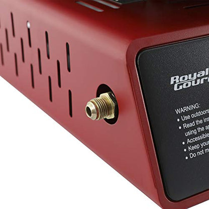 Royal Gourmet PD1301R Portable 24-Inch 3-Burner Table Top Gas Grill Griddle with Cover, 25,500 BTUs, Outdoor Cooking Camping or Tailgating, Red