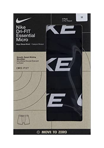Nike Boy's Dri-Fit™ Boxers 3-Pack (Big Kids) Black MD (10-12 Big Kid)