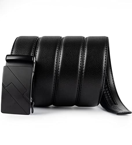 Truyis Gurzita Ratchet Belt for Men Women 2 Pack,1 3/8" Leather Ratchet Belt,Adjustable Slide Click Belt in Gift Set Box