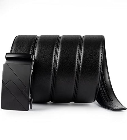 Truyis Gurzita Ratchet Belt for Men Women 2 Pack,1 3/8" Leather Ratchet Belt,Adjustable Slide Click Belt in Gift Set Box