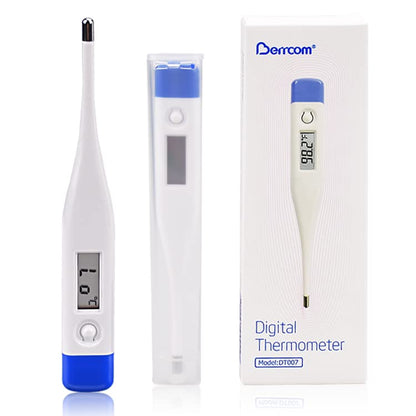 Berrcom Digital Thermometer for Adults and Kids, Oral Thermometer for Fever Rectal Underarm Thermometer for Babies with Fever Alarm Medical Thermometer with C/F Switchable