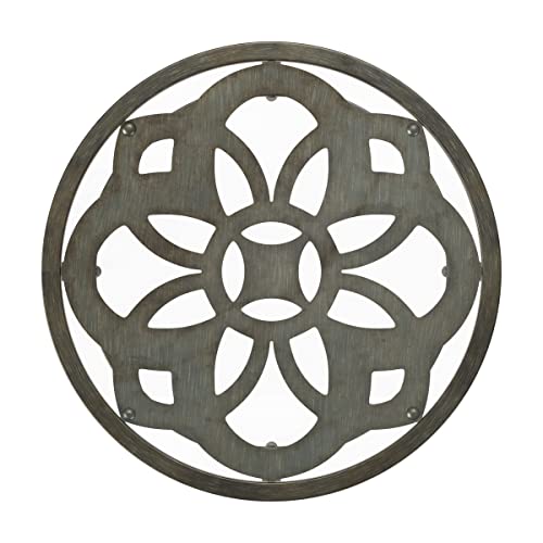 Hillsdale Marsala End Table, 17.25", Gray Finish with Rubbed Brown Accents