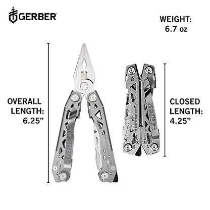 Gerber Gear Suspension-NXT 15-in-1 Multi-Tool Pocket Knife Set - EDC Gear and Equipment Multi-Tool with Pocket Clip - Stainless Steel