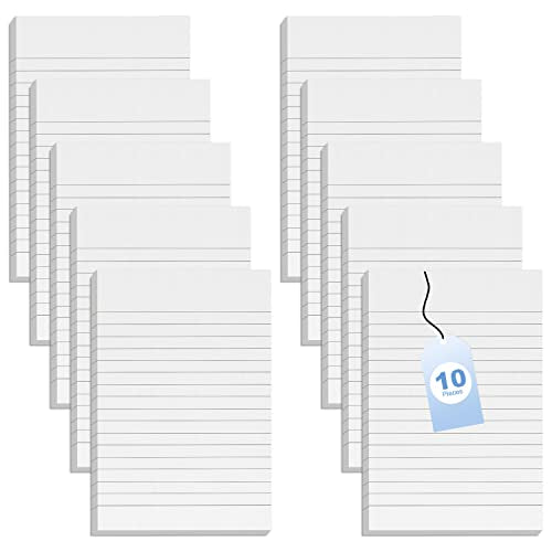 10 Pack Note Pads Small 4x6 Inch Lined Writing Memo Pads Refills Scratch Pads with 30 Sheets Each Pad Narrow Ruled Mini Pocket Notebook Writing Pads of Paper for Daily Work Planning and Organization