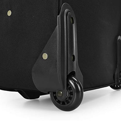 U.S. Traveler New Yorker Lightweight Softside Expandable Travel Rolling Luggage, Black Dobby, 3-Piece Set (15/21/29)