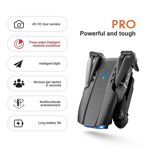 2023 FPV Drone with 4K Dual HD Cameras Upgraded Version RC Quadcopter for Adults and Kids, Beginner WiFi RC Drone Live Video, HD RC Plane