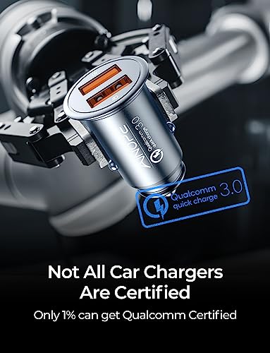 Fast USB Car Charger Fast Charge AINOPE Car Charger Adapter 36W All Metal Lighter USB Charger Quick Charge Compatible with iPhone 14/13/12/11pro/x/8/Samsung S22/S22+/Ultra/S21/Note 9/S10/S9