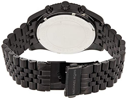 Michael Kors Men's Lexington Stainless Steel Analog-Quartz Watch with Stainless-Steel Strap, Black, 22 (Model: MK8603)