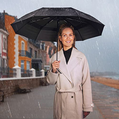 TUMELLA Unbreakable Windproof Travel Umbrella (Light, Beautiful & Superior), 2023 Ultra-Flex Tech, Compact, Small, Portable, Automatic, Strong, Durable, Premium Grip, Vibrant Designs, Folding Umbrella