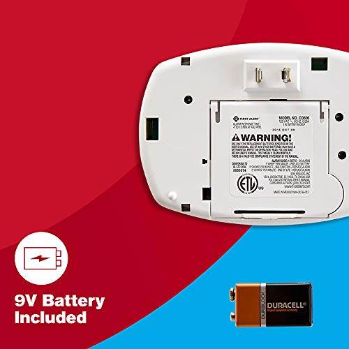 FIRST ALERT Plug-In Carbon Monoxide Detector with Battery Backup, 3-Pack, CO605