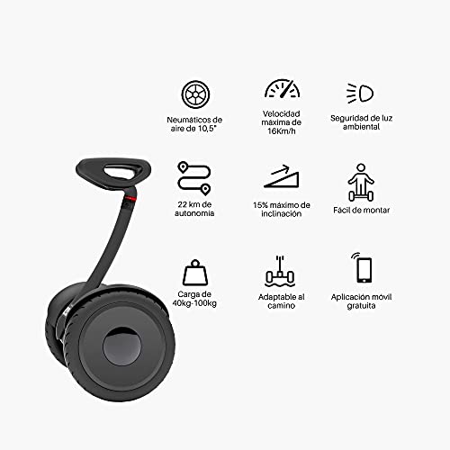 Segway Ninebot S Smart Self-Balancing Electric Scooter, Dual 400W Motor, Max 13.7 Miles Range & 10MPH, Hoverboard with LED Light, Compatible with Gokart kit