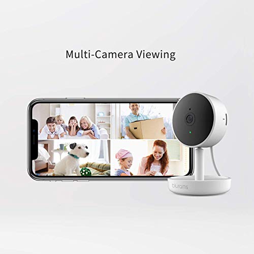 blurams Indoor Security Camera 2K, Baby Monitor Pet Camera, WiFi Cameras for Home Security with Facial Recognition, 2-Way Talk, Night Vision, Motion & Sound Detection, Works with Alexa & Google