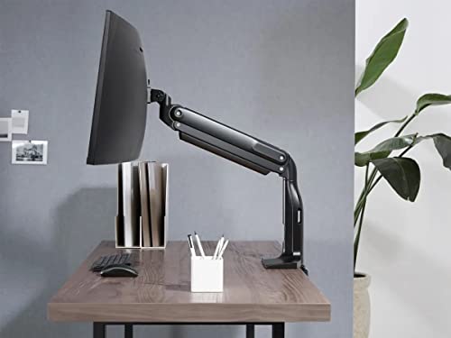 Monoprice Heavy-Duty Single-Monitor Full-Motion Adjustable Gas-Spring Desk Mount for 32/49 Inch Monitors - Workstream Collection