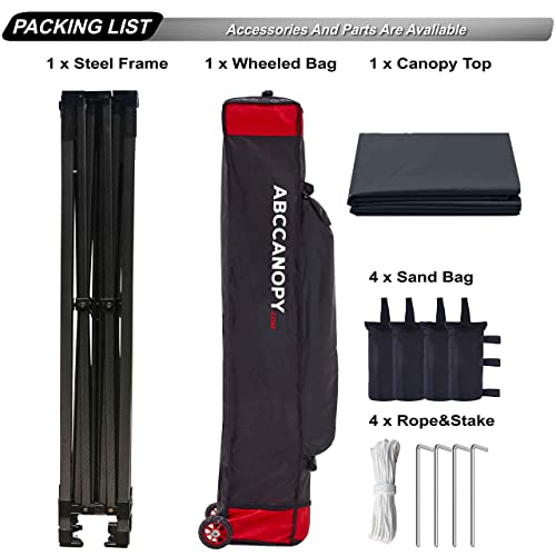 ABCCANOPY Patio Pop Up Canopy Tent 8x16.4 Commercial-Series (Black)