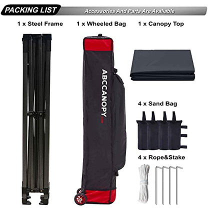 ABCCANOPY Patio Pop Up Canopy Tent 8x16.4 Commercial-Series (Black)