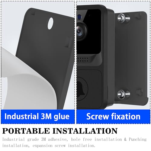 Wireless Doorbell Camera 2.5WiFi Video Doorbell with Chime Home Security Camera Doorbell ，Free Cloud Storage Rechargeable Battery Real-time Alerts Night Vision