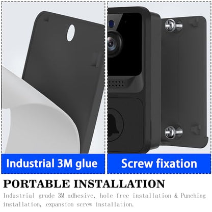 Wireless Doorbell Camera 2.5WiFi Video Doorbell with Chime Home Security Camera Doorbell ，Free Cloud Storage Rechargeable Battery Real-time Alerts Night Vision